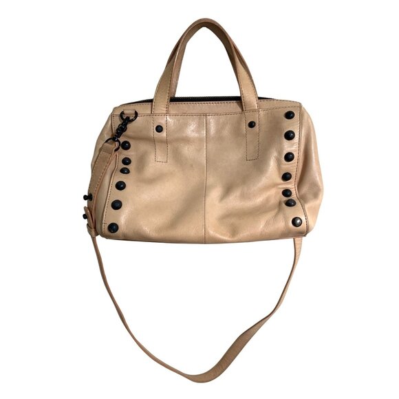 Loeffler Randall Tan Leather Studded Satchel Bag Shoulder Crossbody - Picture 1 of 8